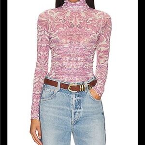 Free People x Revolve Under It All Printed Bodysuit